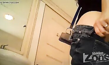 Public Restroom Pissing Session With A 40-Year-Old