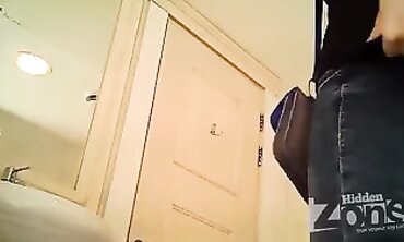 Public Restroom Pissing Session With A 40-Year-Old