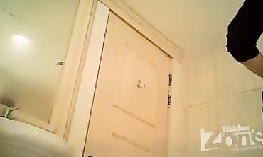 Public Restroom Pissing Session With A 40-Year-Old