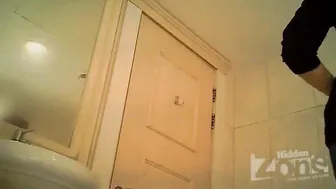 Public Restroom Pissing Session With A 40-Year-Old
