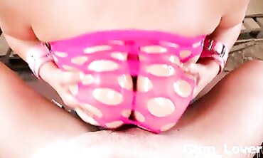 POV: Busty MILF Lube Titfuck with Step-Brother