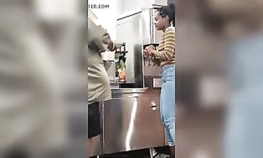Black Babe Shows Off Big Booty in Tight Denim Jeans