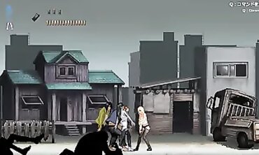 Platinum-Blonde Anime Ryona City Game Hardcore Threesome