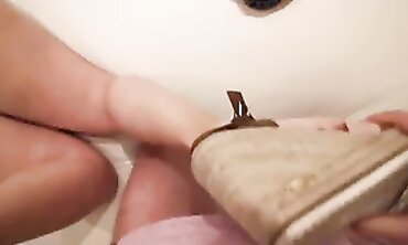 Hot Blonde Babe Gives Foot Job And Throat Fuck With A Huge Facial Finish