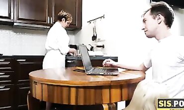 STEPSISTER.PORNOGRAPHY. Girls with no orbs enjoys impudent leisure activity that