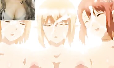 Lucky Guy Thrilled by Three Animated Damsels