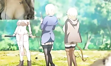 Lucky Guy Thrilled by Three Animated Damsels