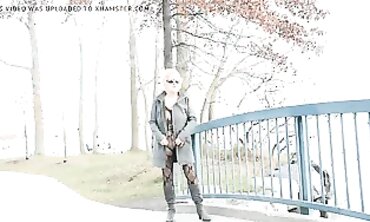 Mature Flasher Shows Off Lace Bodysuit On Boardwalk