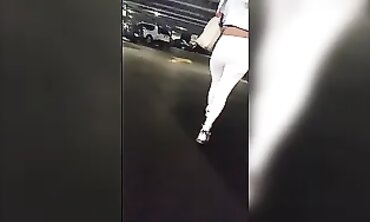 Curvy Cutie Fucks Her Way Through A Pair Of White Leggings