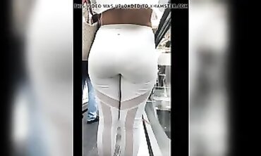 Curvy Cutie Fucks Her Way Through A Pair Of White Leggings