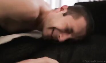 Hot Blonde Babe Pegs Her Girlfriend's Ass in Lesbian Threesome