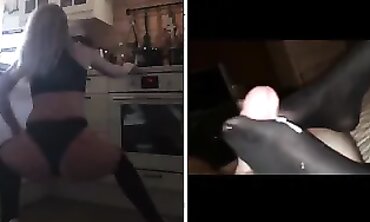 Twerking & Cum on Toes Compilation