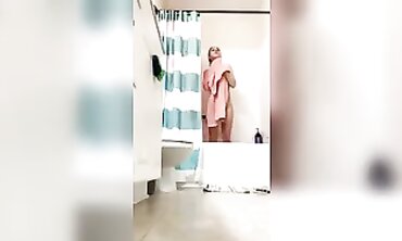 Blonde with Big Ass Caught Showering on Spy Cam