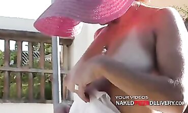 Patricia and Valeria Stroll in Public Nudity