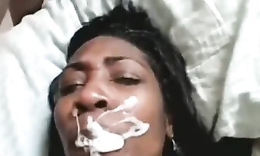 African Brunette Compilation: Intense Facial Cumshots