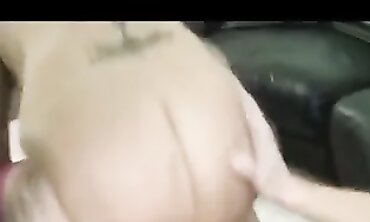 British BBW with Big Tits Plows Strapped Guy