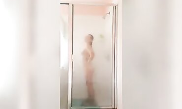 Redhead MILF Teases With Shower Masturbation