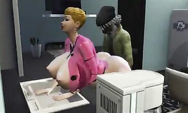 Bootylicious Blonde News Anchor Takes BBC from Ebony Janitor