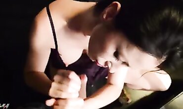 KinkyMylf Swallows Cum From a Wine Glass