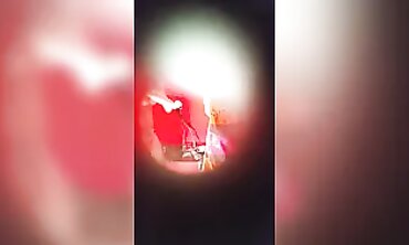 Sneaky Outdoor Cabin Voyeur: Two Brunette Wives
