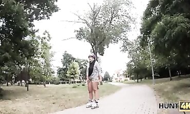 HUNT4K. Steaming roller skater needs currency and is prepared to