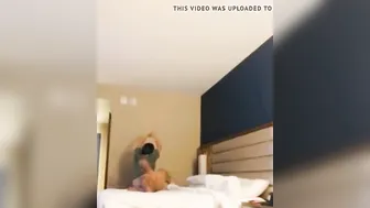 Latina Wife Facetimes Husband with BBC Striptease