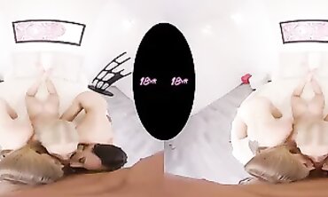 18VR: Domme Angelika Shares You With Revved Dyke Lily