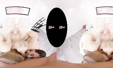 18VR: Domme Angelika Shares You With Revved Dyke Lily