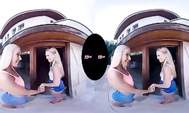 18VR: Domme Angelika Shares You With Revved Dyke Lily