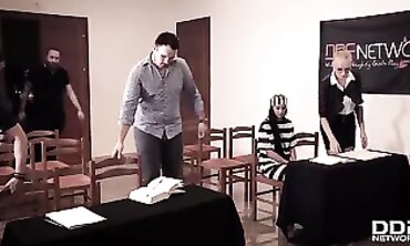 Judge Cathy Heaven's Kinky Court Room Adventure - Sexual Role Play with Fan