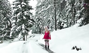 Christmas Cheer with Santa's Elf - Sexy Red Lingerie Stockings Blowjob & Riding