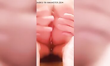 Close-Up of a Horny MILF Spreading Her Hole While Chatting