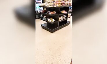 Candid Latina Caught From Behind in Grocery Store
