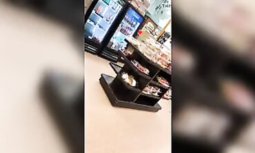 Candid Latina Caught From Behind in Grocery Store