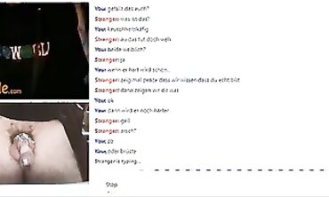 Teeny Crimson Garter Pantyhose - Fledgling Sweetie Flashes Off Her Booty & Knocker Cleavages