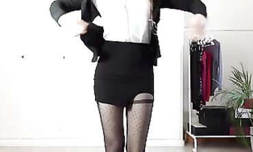 Brunette Party Group in Lingerie and Tights