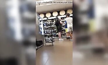 Blonde Bikini Babe Shows Off Her Big Ass Body In Store