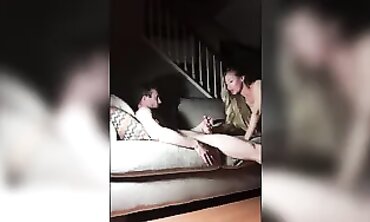 Girlfriend Lets me Spunk into her before the Game 4K