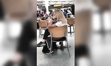 Candid Blonde MILF Caught with Enormous Length