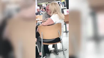Candid Blonde MILF Caught with Enormous Length