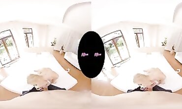 Virtual Reality - Teenage college girl NANCY ACES FIRST TIME VR SEX EDULATION