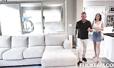 Step Dad's Hot Stepson Fucks Mom And MILF While She Watches With Her Daughters