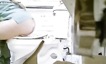 Secret Bathroom Cam: Latina Babe Takes a Douch