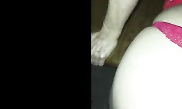 POV: Stepson Pokes Sonnie's Ass While Horny Granny Begs on Table