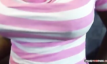 Voluptuous African Beauty Striptease and Fingering with Love & Nice