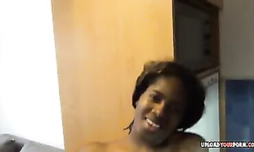 Voluptuous African Beauty Striptease and Fingering with Love & Nice