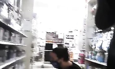 Public Trunk Sex in a Store