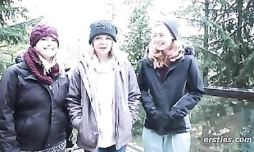 Inexperienced Lesbians Enjoy A Wild Three-Way Party