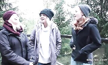 Inexperienced Lesbians Enjoy A Wild Three-Way Party