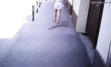 Street Voyeur: Blonde Caught on Hidden Spy Cam